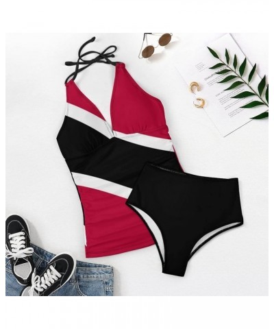 Trinidad and Tobago Flag Split Skirt Suit Women Vintage Sexy Swimsuit Bikini L X-Large White-1-1 $22.56 Swimsuits