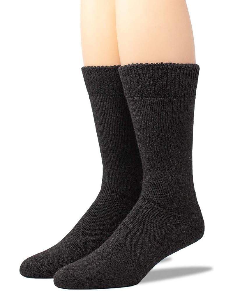 Outdoor Alpaca Wool Socks, Terry Lined with Comfort Band Opening For Men And Women Black $12.19 Socks