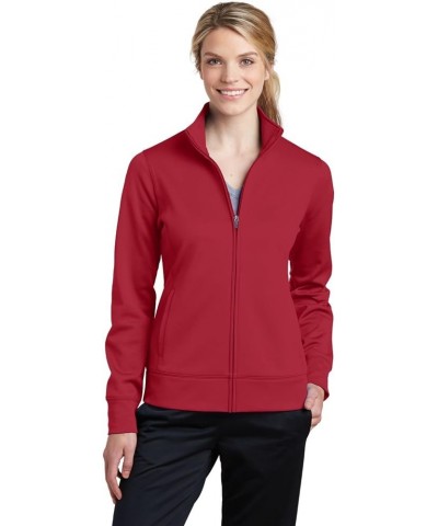 Sport Tek Women's Claasic Full-Zip Fleece Jacket Deep Red $19.54 Jackets