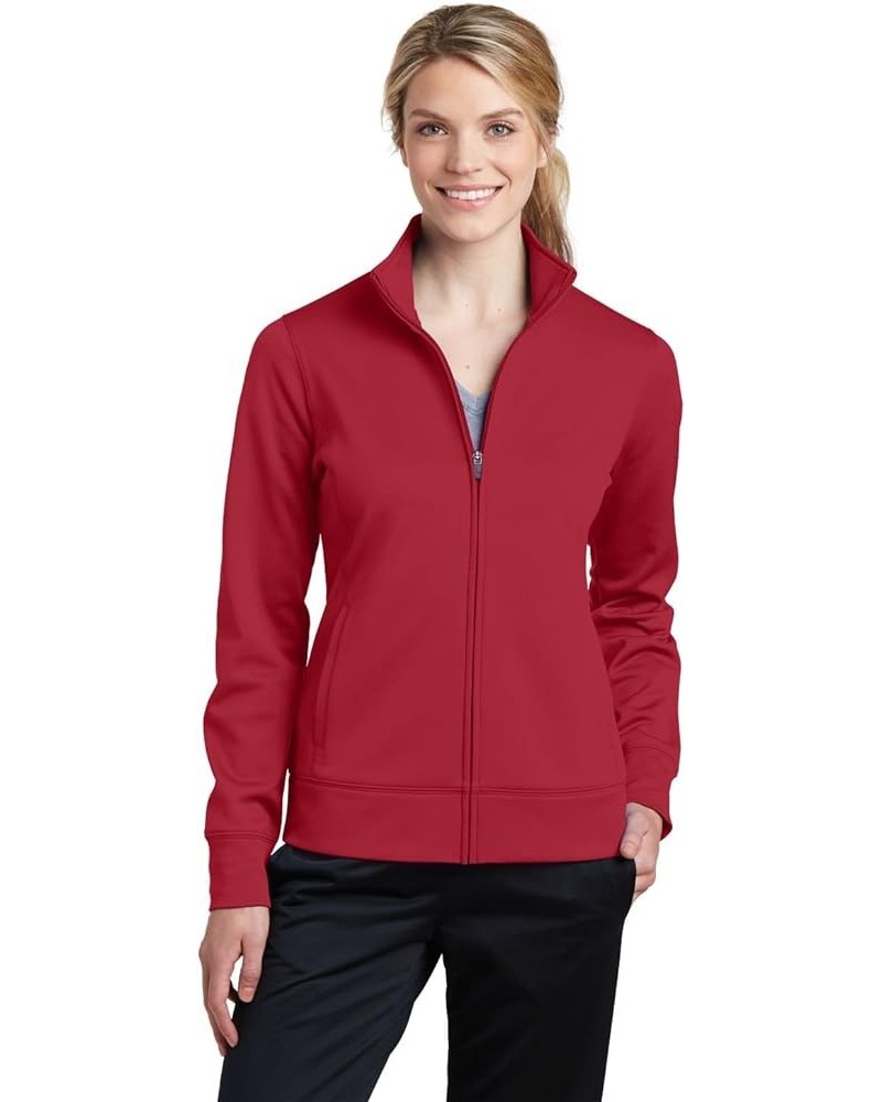 Sport Tek Women's Claasic Full-Zip Fleece Jacket Deep Red $19.54 Jackets