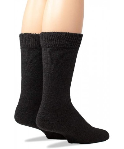 Outdoor Alpaca Wool Socks, Terry Lined with Comfort Band Opening For Men And Women Black $12.19 Socks