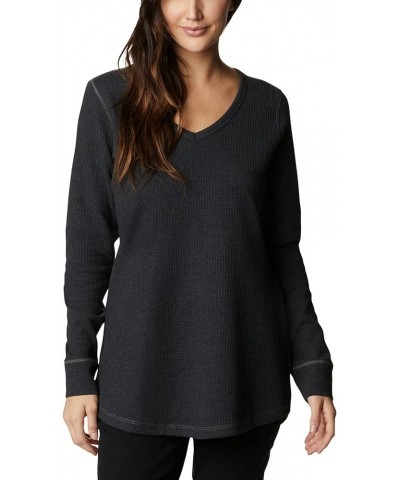 Women's Pine Peak Long Sleeve Tunic Thermal Black Heather $16.66 Underwear