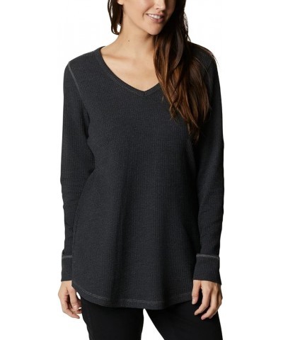 Women's Pine Peak Long Sleeve Tunic Thermal Black Heather $16.66 Underwear