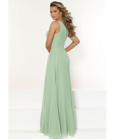 One Shoulder Bridesmaid Dresses for Women Chiffon Split Formal Dress for Women with Pockets Desert Rose $26.40 Dresses