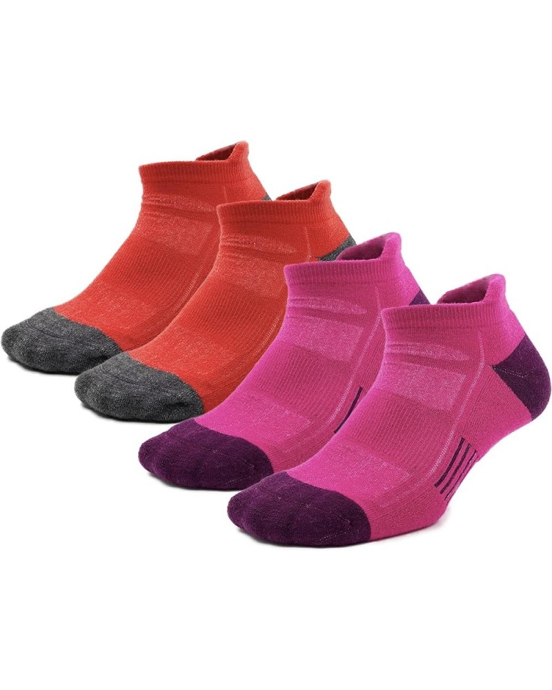 Merino Wool Ankle Socks Women and Men Athletic Running Socks Cushioned Cozy Crew Socks Violet $16.52 Activewear