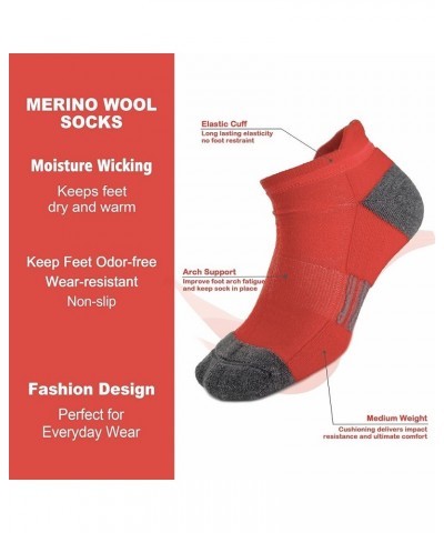 Merino Wool Ankle Socks Women and Men Athletic Running Socks Cushioned Cozy Crew Socks Violet $16.52 Activewear