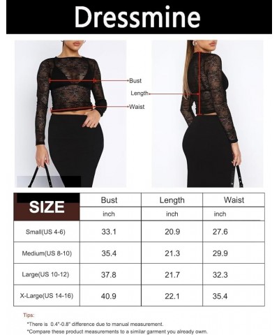 Womens Lace Mesh Long Sleeve Layering Top Embroidery Sheer Y2K Going Out Summer Sexy Floral See Through Crop Tops 01 White $1...