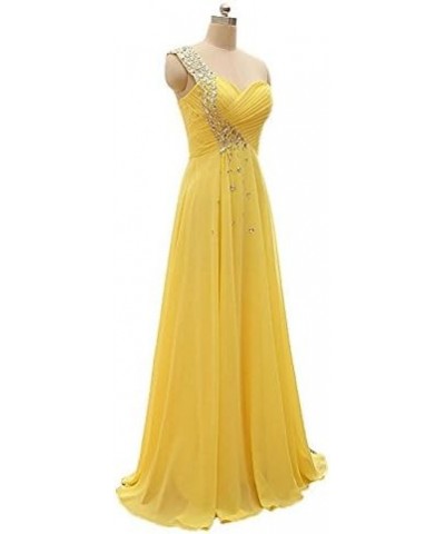 Women's One Shoulder Chiffon Floor-Length Evening Formal Prom Dresses Long Red $36.26 Dresses