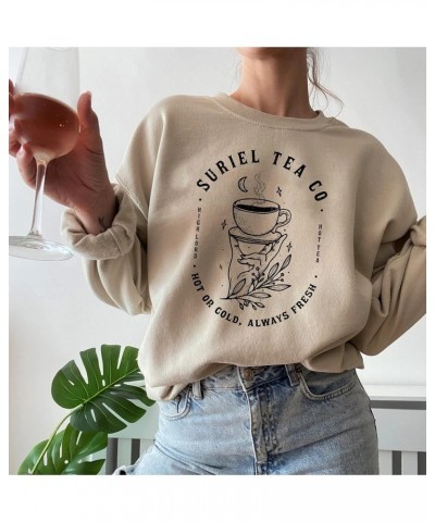 Suriel Tea Co Acotar Sweatshirt - A Court Of Thorns And Roses Sweatshirt, Sarah J Maas Clothing Forest $17.82 Others