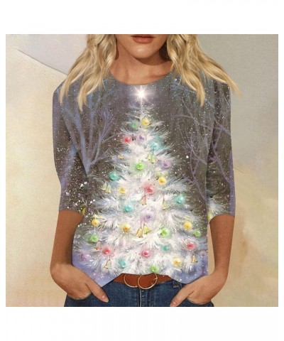 Womens Gifts for Christmas 2023 Casual Sweatshirts Long Sleeve Fall Clothes Fashion Going Out Tops Holiday Outfits 18gray $8....