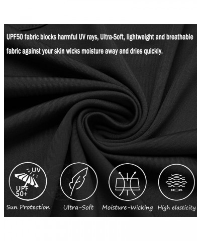 Womens UPF 50+ Cover-Up Dress Beach SPF Sun Protection Long Sleeve Shirts Dress Lightweight Athletic UV Hoodie Black $21.23 S...