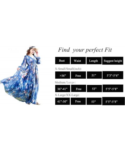 Women's Long Sleeve Floral Holiday Beach Bridesmaid Maxi Dress Sundress Black Peacock $26.87 Dresses