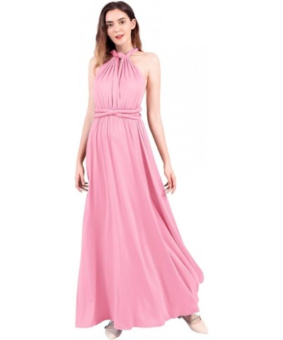 Women's Infinity Dress with Bandeau Convertible Bridesmaid Dress Long Multi-Way Wrap Transformer Cocktail Evening Gown Pink $...