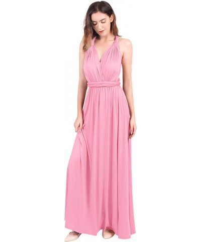 Women's Infinity Dress with Bandeau Convertible Bridesmaid Dress Long Multi-Way Wrap Transformer Cocktail Evening Gown Pink $...