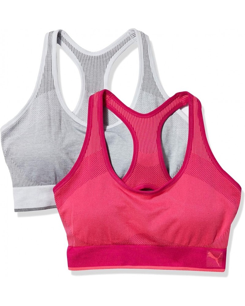 Women's Seamless Bra Pink/White $18.45 Lingerie