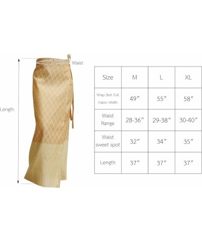 Brand Traditional Thailand Luxurious Silk Wrap Skirt Thai Formal Sarong Mayurat - Purple $21.40 Skirts