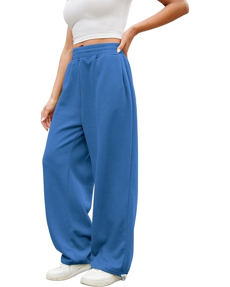 Women Baggy Sweatpants Casual Wide Leg Drawstring Athletic Fit Lounge Joggers Pants Trousers with Pockets Darkblue $10.50 Act...