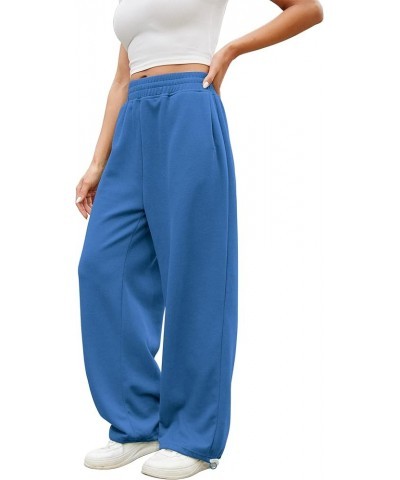 Women Baggy Sweatpants Casual Wide Leg Drawstring Athletic Fit Lounge Joggers Pants Trousers with Pockets Darkblue $10.50 Act...