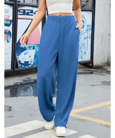 Women Baggy Sweatpants Casual Wide Leg Drawstring Athletic Fit Lounge Joggers Pants Trousers with Pockets Darkblue $10.50 Act...