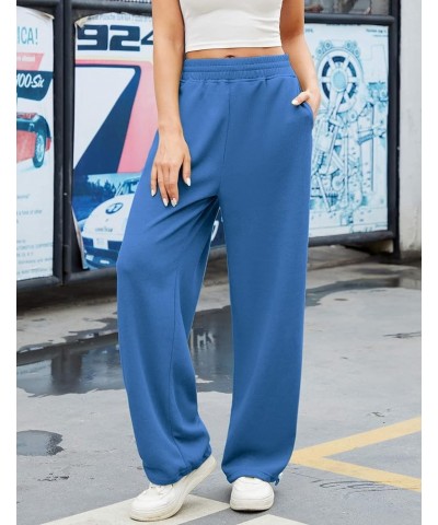 Women Baggy Sweatpants Casual Wide Leg Drawstring Athletic Fit Lounge Joggers Pants Trousers with Pockets Darkblue $10.50 Act...