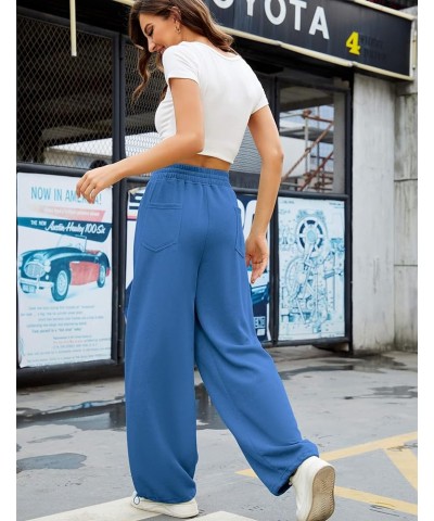 Women Baggy Sweatpants Casual Wide Leg Drawstring Athletic Fit Lounge Joggers Pants Trousers with Pockets Darkblue $10.50 Act...