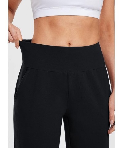 Women's 12" Long Bermuda Shorts High Waisted Knee Length Cotton Shorts Pockets Casual Work Lounge Black $16.32 Activewear