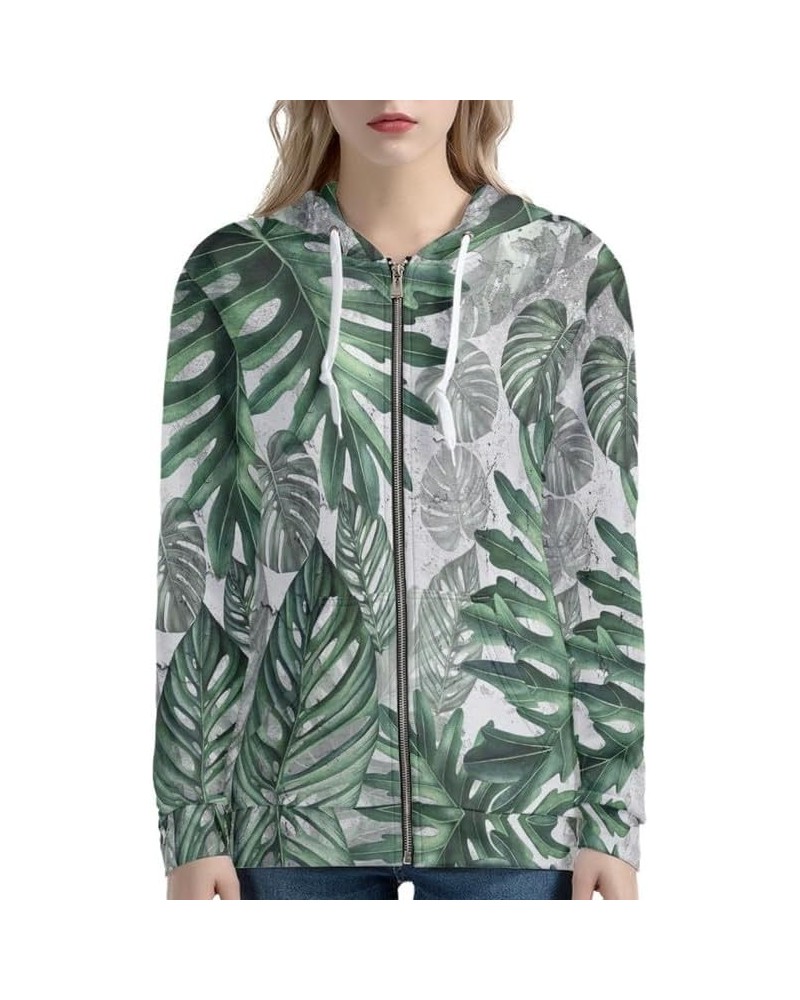 Women's Classic-Fit Hoodies Island Tribal, Butterflies,Music Notes Print Fall Jacket Oversized Sweatshirts XS-5XL Green Gray ...