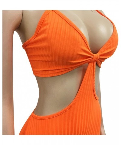 Mermaid Long Maxi Dress-Hollow Out Bodycon Dress Party Beach Evening Orange $25.94 Dresses