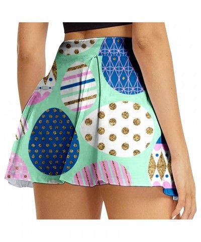 2 in 1 Flowy Running Shorts for Women St Patrick's Day High Waisted Athletic Shorts Tennis Skirt Clover Graphic Yoga Skort Zj...