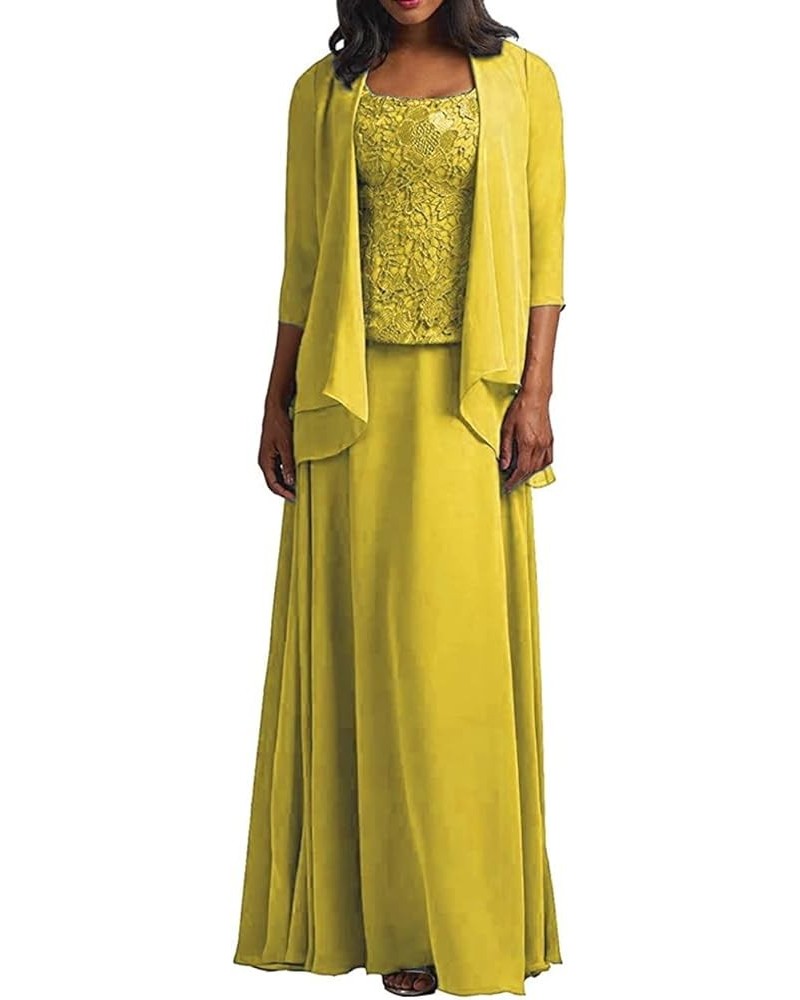 Mother of The Bride Dresses Long with Jacket Elegant Mother of The Grooms Gown Formal Gown Plus Mother Dress Yellow $51.73 Dr...