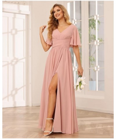 Halter Short Bridesmaid Dresses with Pockets 2023 Ruched A-Line Chiffon Formal Cocktail Party Dresses YO052 White $32.99 Dresses