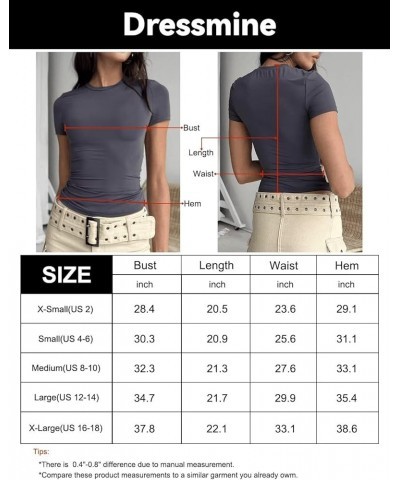 Womens 3 Piece Basic Going Out Crop Tops Short Sleeve Shirts Slim Fit Crew Neck Baby Tees 2024 Y2k Colthes Black,white $20.90...