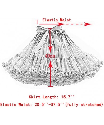 Womens 3-Layered Pleated Tulle Petticoat Tutu Puffy Party Cosplay Skirt Yellow $14.24 Skirts