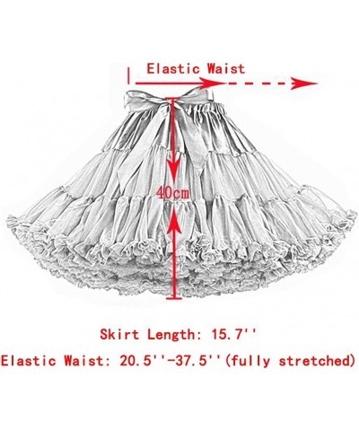 Womens 3-Layered Pleated Tulle Petticoat Tutu Puffy Party Cosplay Skirt Yellow $14.24 Skirts