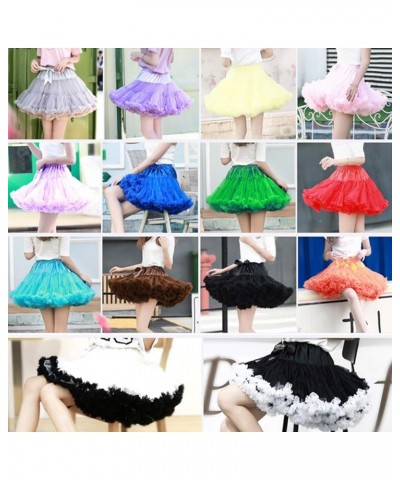 Womens 3-Layered Pleated Tulle Petticoat Tutu Puffy Party Cosplay Skirt Yellow $14.24 Skirts