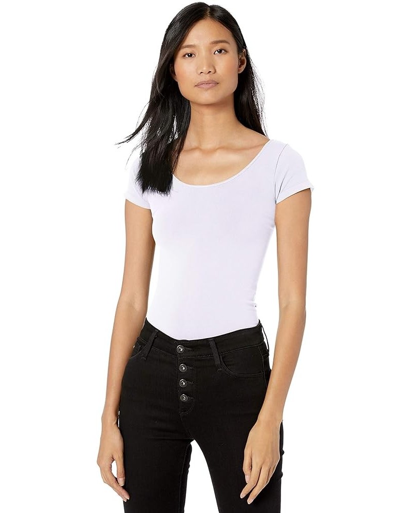 Skinny Tees Women's Long  Cap Sleeve Tee White $20.40 T-Shirts