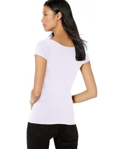 Skinny Tees Women's Long  Cap Sleeve Tee White $20.40 T-Shirts