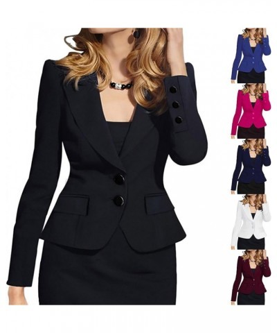 Women Slim Fit Work Office Jackets Blazer Ladies Dressy Casual Cropped Blazers Jacket Long Sleeve Open Front Suit Coat Hot Pi...