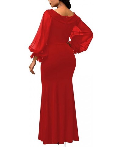 Elegant Prom Gown Mermaid Dresses for Women Formal Off Shoulder Evening Gown Backless Long Party Dress 501red $23.91 Dresses