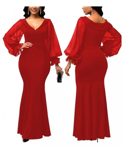 Elegant Prom Gown Mermaid Dresses for Women Formal Off Shoulder Evening Gown Backless Long Party Dress 501red $23.91 Dresses