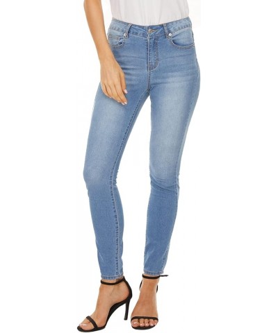 Women’s Mid Rise Skinny Jeans, Stretchy Shaping Leg Jean, Curvy Slim Fit Elastic Waist Denim Pants 1104-light Denim $15.43 Jeans