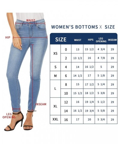 Women’s Mid Rise Skinny Jeans, Stretchy Shaping Leg Jean, Curvy Slim Fit Elastic Waist Denim Pants 1104-light Denim $15.43 Jeans