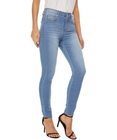 Women’s Mid Rise Skinny Jeans, Stretchy Shaping Leg Jean, Curvy Slim Fit Elastic Waist Denim Pants 1104-light Denim $15.43 Jeans