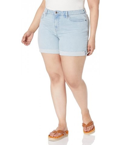 Women's Plus Size High Rise Loose Fit 5-Pocket Styling Shorts Aberdeen Wash $21.44 Shorts