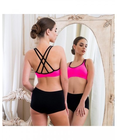 Womens Sports Bra, Pack of 4 Double Criss Cross Straps 3 $14.99 Lingerie