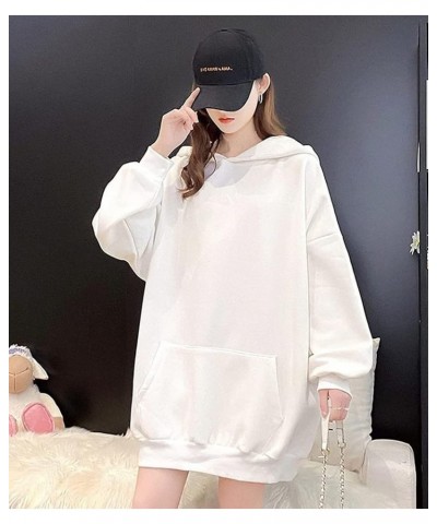 Women Kawaii Bunny Ear Hoodie Rabbit Aesthetic Cute Oversized Japanese Hooded Sweatshirt Long Sleeve Top Fall Winter White $1...