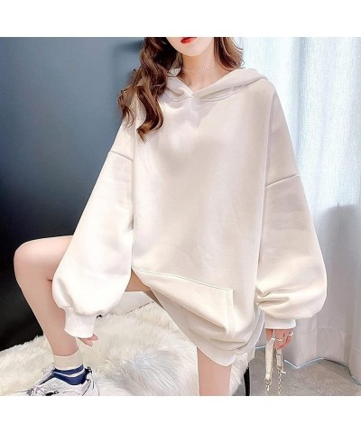 Women Kawaii Bunny Ear Hoodie Rabbit Aesthetic Cute Oversized Japanese Hooded Sweatshirt Long Sleeve Top Fall Winter White $1...