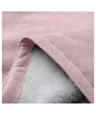 Winter Coats For Women Fluffy Sherpa Casual Fashion Loose Solid Color Hat Plus Fleece Collar Pocket Jacket Winter Pink $19.71...