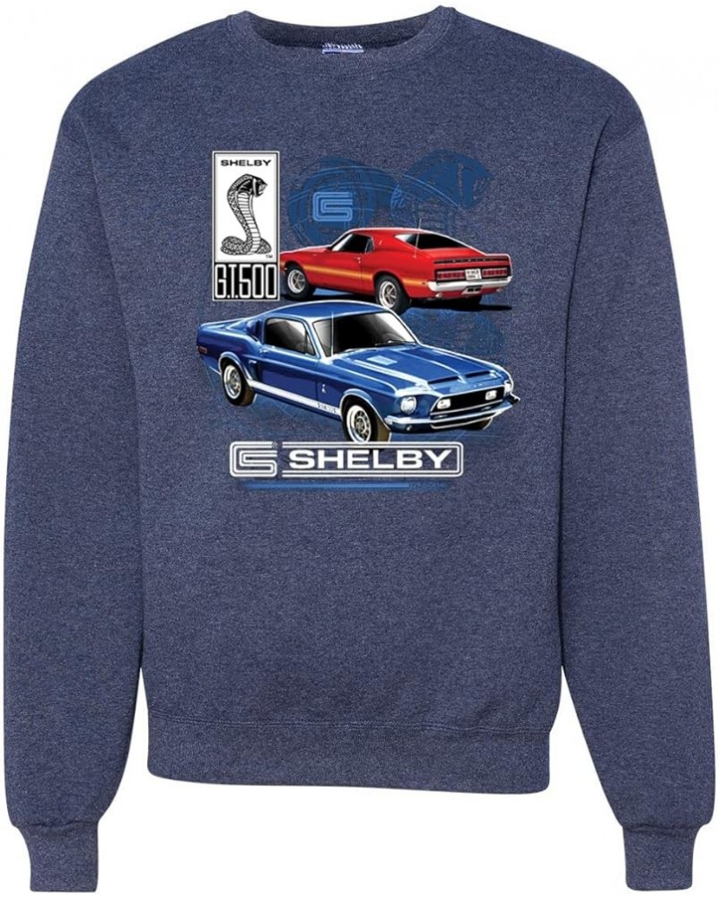 Shelby GT 500 Cobra Ford Motors Official Gift for Men Cars and Trucks Unisex Crewneck Graphic Sweatshirt Vintage Heather Navy...