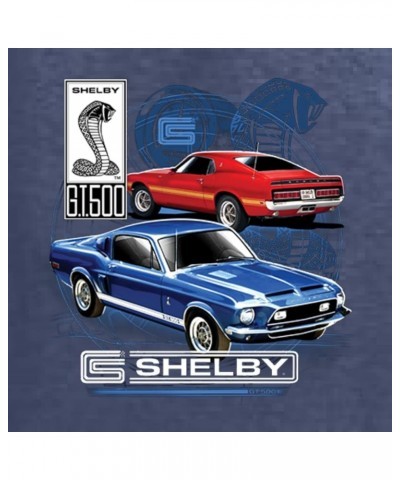 Shelby GT 500 Cobra Ford Motors Official Gift for Men Cars and Trucks Unisex Crewneck Graphic Sweatshirt Vintage Heather Navy...